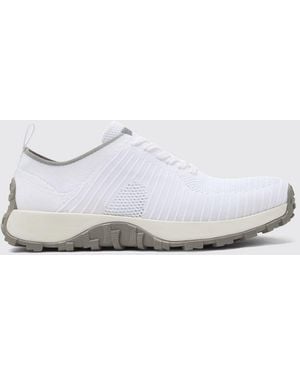 Camper Drift Trail Recycled Pet Sneakers With Notched Vibram Sole - White