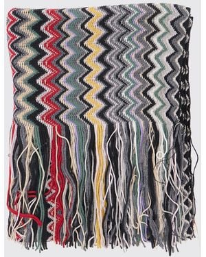 Missoni Wool And Viscose Blend Scarf With Zig-Zag Pattern - Multicolor