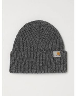 Carhartt Gerippte Gabe Beanie Von Aus Woll-Kaschmir-Mischung Mit Umschlag - Grau