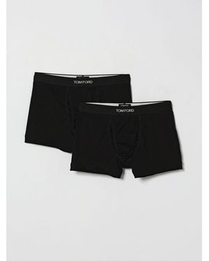 Tom Ford Set De Dos Bóxers De Algodón Elástico Con Cinturilla Con Logo - Negro
