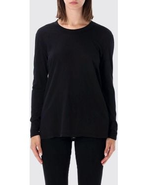 James Perse Long-Sleeved Pure Cotton T-Shirt With Crew Neck - Black