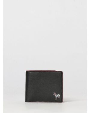Paul Smith Portefeuille À Deux Volets En Cuir Lisse Avec Imprimé Graphique Interne - Blanc