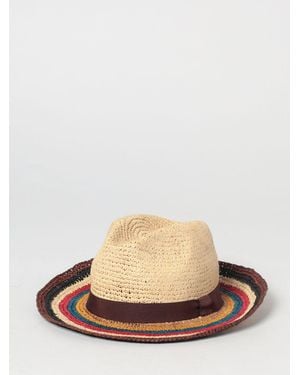 Paul Smith Straw Fedora Hat - Natural