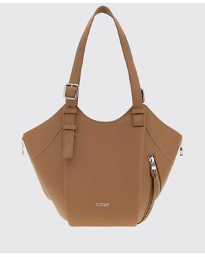 Loewe Bolso Hammock Flip De Piel - Marrón