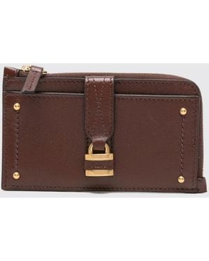 Chloé ChloÉ Paddington Leather Credit Card Holder - Brown