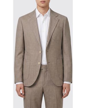 Brunello Cucinelli Wool Blend Single-Breasted Blazer - Natural