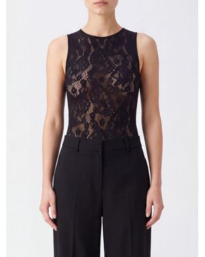 Wolford Off-The-Shoulder Slim Fit Lace Bodysuit - Blue