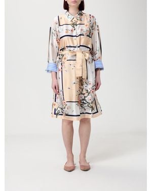 Liu Jo Printed Satin Chemisier Dress - White