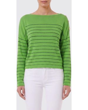 Elisabetta Franchi Striped Cotton Blend Sweater - Green