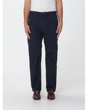 Murphy & Nye Slim Fit Cotton Chino Pants With Welt Pockets - Blue