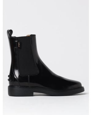 Tod's Flat Ankle Boots - Black
