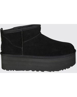 UGG Classic Ultra Mini Platform Suede Boots - Black