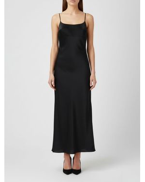 Theory Satin Slip Dress - Black