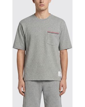 Thom Browne Basic Cotton T-Shirt - Grey