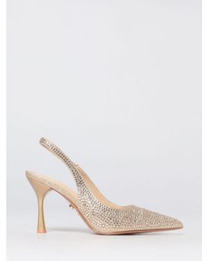 Twentyfourhaitch Phuket Rhinestone Fabric Slingback - White