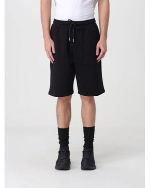 DISCLAIMER Cotton Jogger Shorts With Drawstring Waist - Black