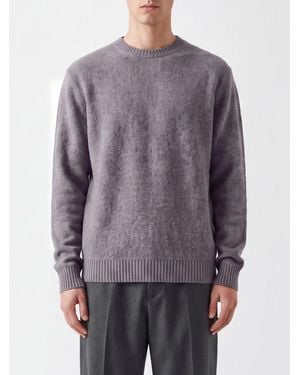Avant Toi Slim-Fit Pullover Mit Rundhalsausschnitt Aus Merinowolle Und Alpaka - Grau