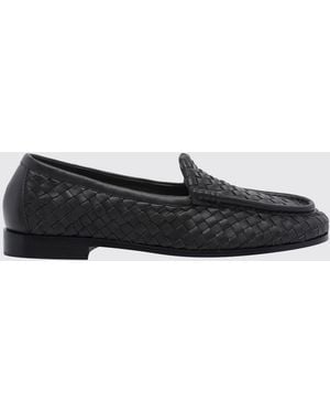 Bottega Veneta Silenzio Intrecciato Leather Loafers - White