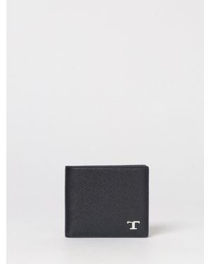 Tod's T Timeless Grained Leather Wallet - White