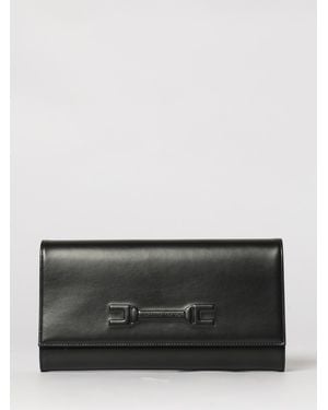 Elisabetta Franchi Embossed Logo Pouch - Grey