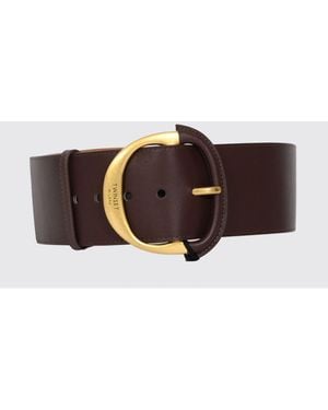 Twinset Leather Belt With Adjustable Metal Buckle - Brown
