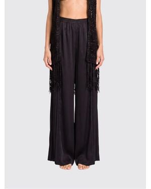 Twinset Pleated Crêpe Palazzo Trousers - Black