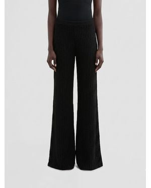 MACCAPANI Bouncy Cotton Palazzo Pants - Black