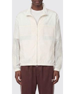 adidas Originals X Wales Bonner Lightweight Windbreaker Jacket With High Neck - White