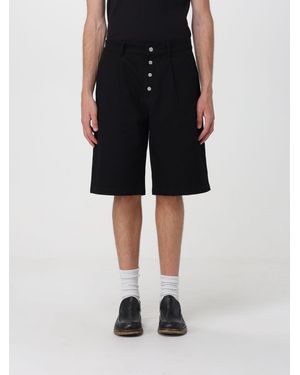 Carrera Wide-Leg Cotton Chino Shorts With Slash Pockets - Black