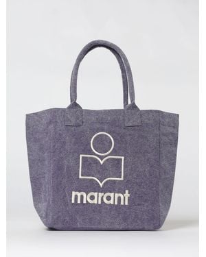 Isabel Marant Yenky Small Organic Cotton Canvas Tote Bag - Purple