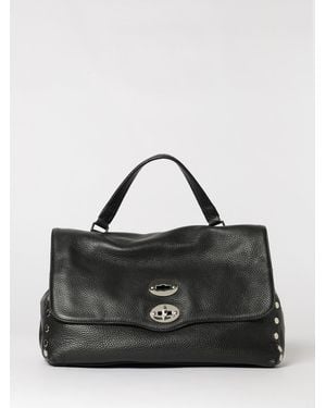 Zanellato Postina Daily M Calfskin Leather Bag By - Black