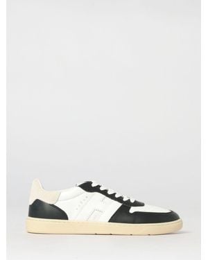 Hogan Cool Two-Tone Calfskin Trainers With Memory Foam Sole - White