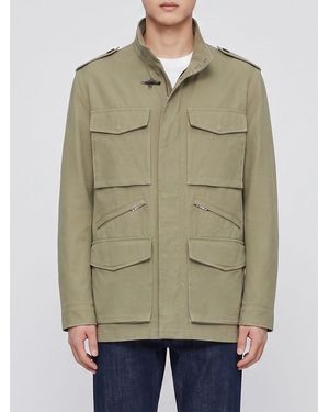Fay Cotton And Linen Parka - Natural
