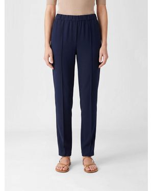 Fabiana Filippi Straight Viscose Blend Trousers - Blue