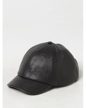 Saint Laurent Capa de cuero de Cassandre - Negro