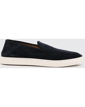 Giorgio Armani Suede Loafers With Thread Stitching - White