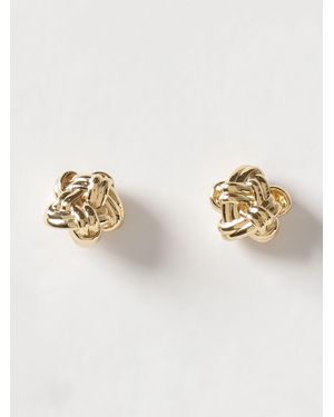 Bottega Veneta Knot 18K-Plated Stud Earrings - Natural