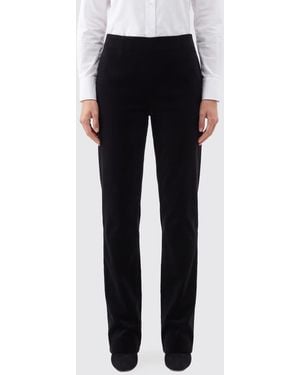 KHAITE Ryden High-Waisted Slim-Fit Velvet Skinny Pants - Black