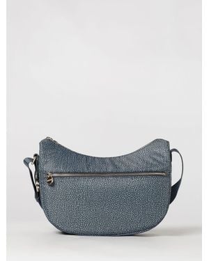 Borbonese Luna Small Op-Print Nylontasche - Grau