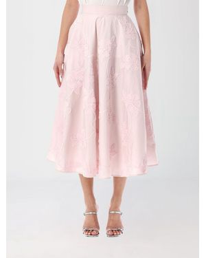 ROTATE BIRGER CHRISTENSEN Cotton Midi Skirt - Pink