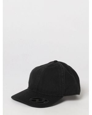 DIESEL C-Plak Cotton Twill Baseball Cap With Oval D Logo - Black