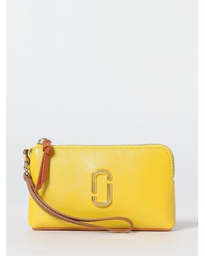 Marc Jacobs The Snapshot Wristlet Bicolor Saffiano-Leder-Clutch - Gelb