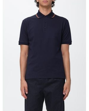 Gucci Short-Sleeved Cotton Polo With Web Detail And Contrast Trim - Blue