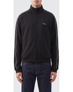 Represent High-Neck Zip-Up Sweatshirt With Logo And Contrast Bands - Blue