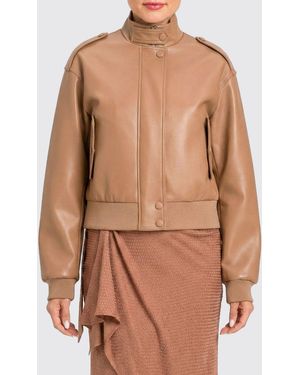 Twinset Faux Leather Jacket - Brown
