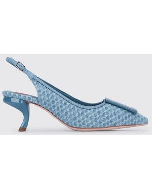 Roger Vivier Virgule Denim Slingbacks - Blue