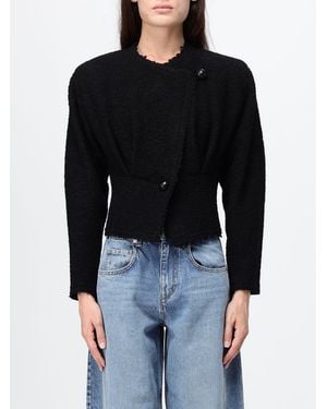 Isabel Marant Zweireihiger Blazer Aus Schurwolle Mit Asymmetrischem Saum - Schwarz
