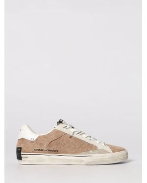 Crime London Distressed Suede Trainers - Natural