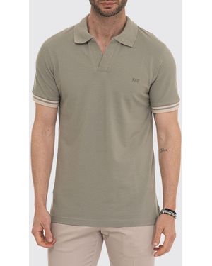 Fay Basic Cotton Polo Shirt - Grey