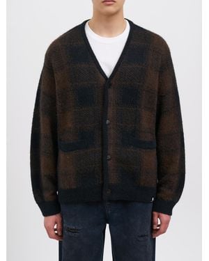 Carhartt Wool Blend Check Cardigan - Black